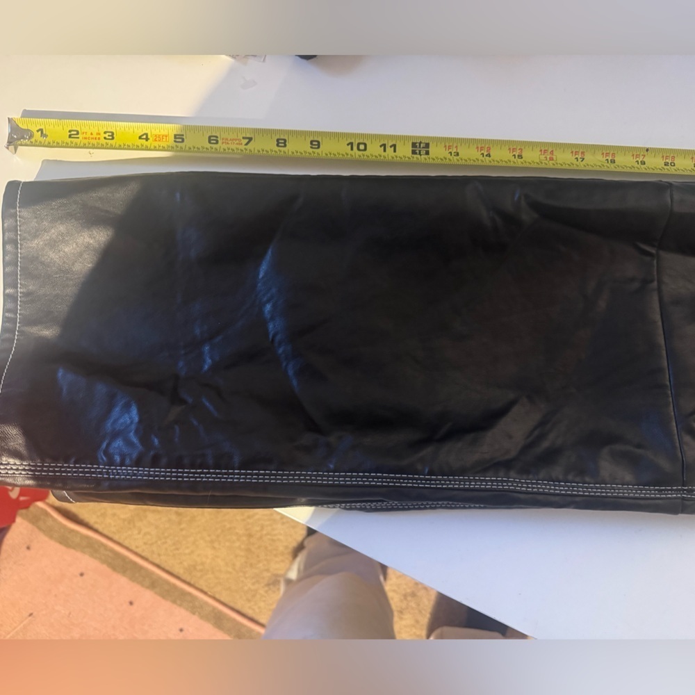 Simonett Kika High Waisted Vegan Leather Pants in Black Medium - Picture 10 of 14
